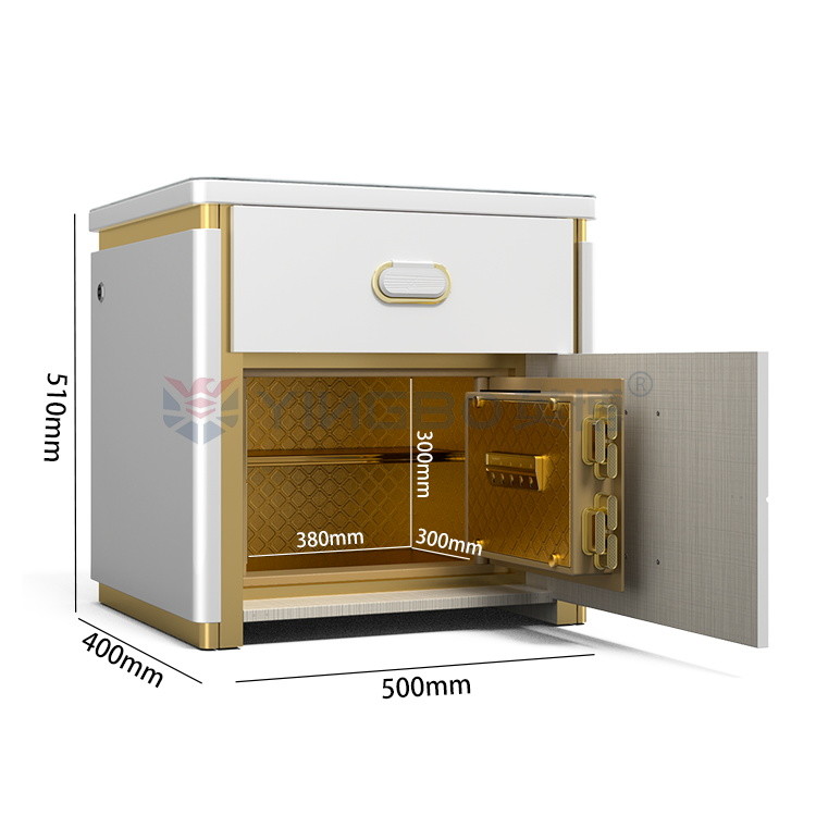 H510mm Smart Fingerprint lock Night Table Safe Box For Home Security