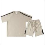 100% Cotton Mens Short Sets 2 Piece Outfits Fashion Summer Tracksuits
