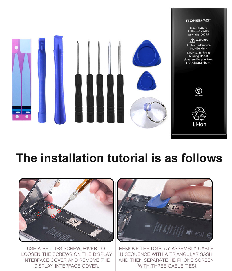 capacity 1810mah certificate mobile phone battery for iphone 6 plus battery