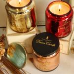 Luxury Wedding Scented Candle Glass Candle With Metal Lid