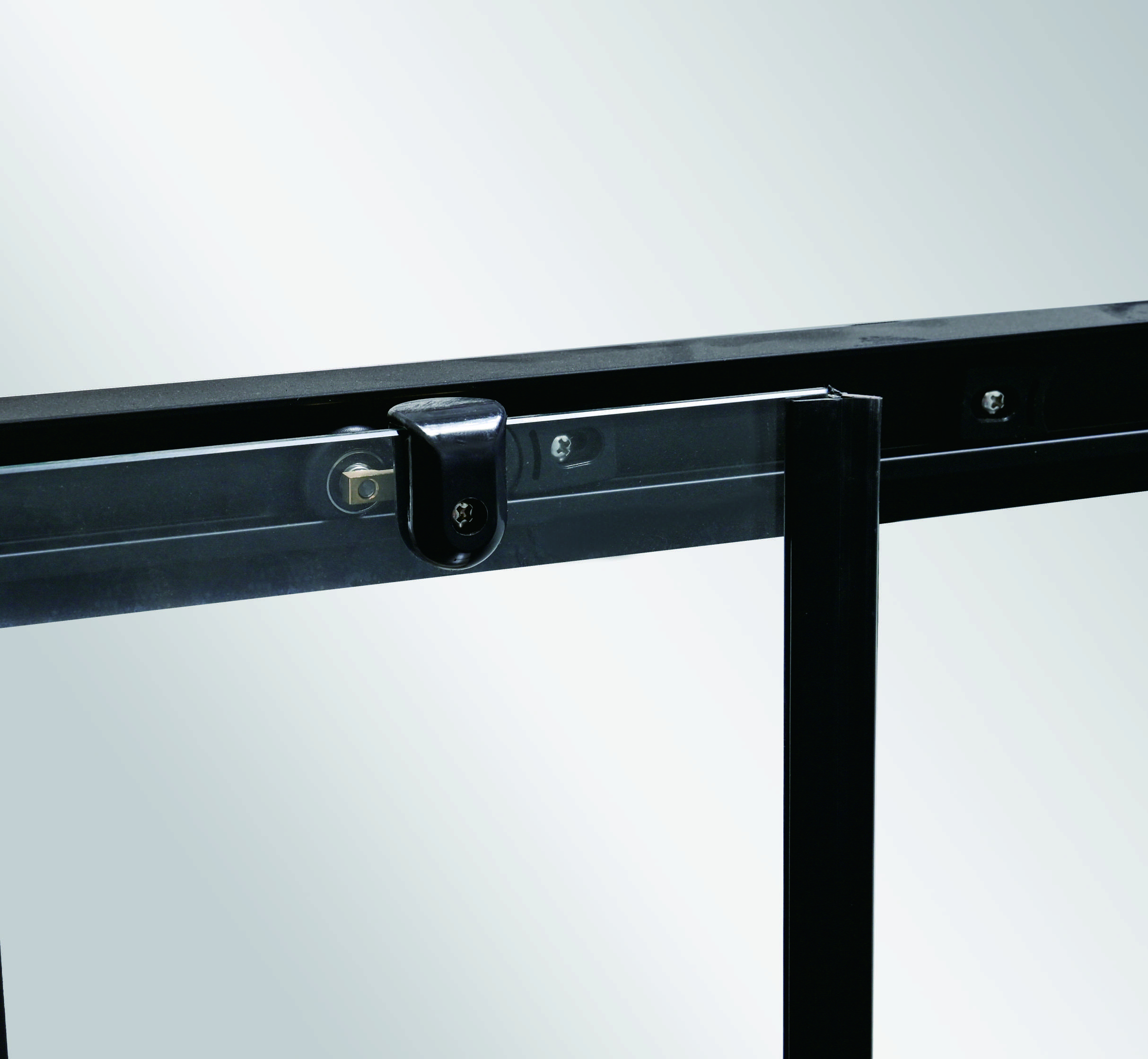 Black Aluminium Frame Sliding Shower Doors With 120*190cm Size And Tempered Glass