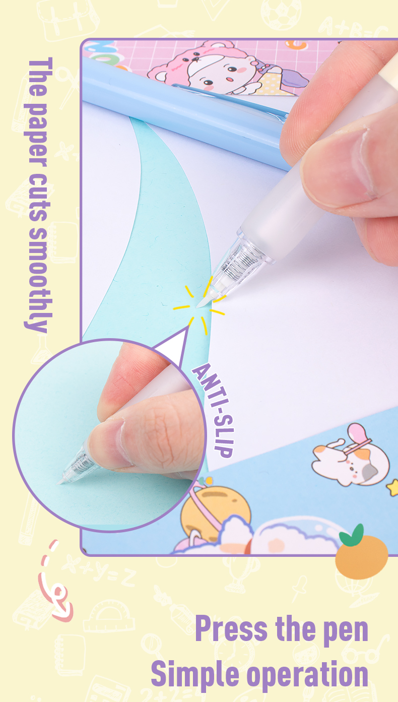 Custom Logo Acceptable Mini Blades Aesthetics Stickers Cutter for Kid's Scrapbook