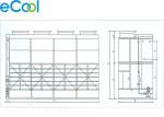 3000kW Cold Storage Equipment , 4 Fans Refrigeration Evaporative Condenser