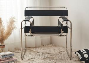 Quality Armrest Metal Indoor Outdoor Chairs Chrome Plated Frame For Villas wholesale