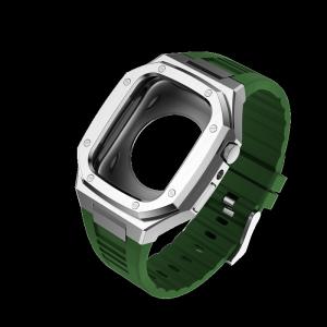 Quality Protective Apple Watch Steel Case With Silicone Strap For IWatch Series 7 And SE 6 wholesale
