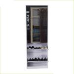 185cm Mirrored Shoe Cabinet