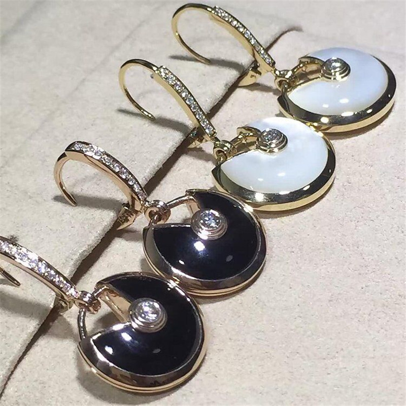 C Amulette errings 18k gold white gold yellow gold rose gold diamond earring Jewelry factory in Shenzhen, China