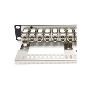 Quality RoHS Certified Black Metal RJ45 Ethernet Patch Panel for Rack Mountable Installation wholesale