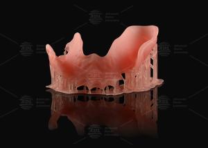 Quality Orange Pink Acrylic Partial Denture Natural Looking 3d Printing Digital Dentures wholesale