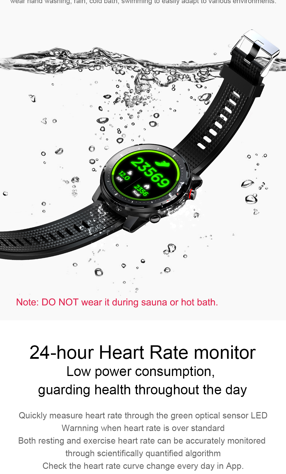L15 Sports Fitness Tracker IP68 Waterproof Fitness Watch With Oxygen Monitor