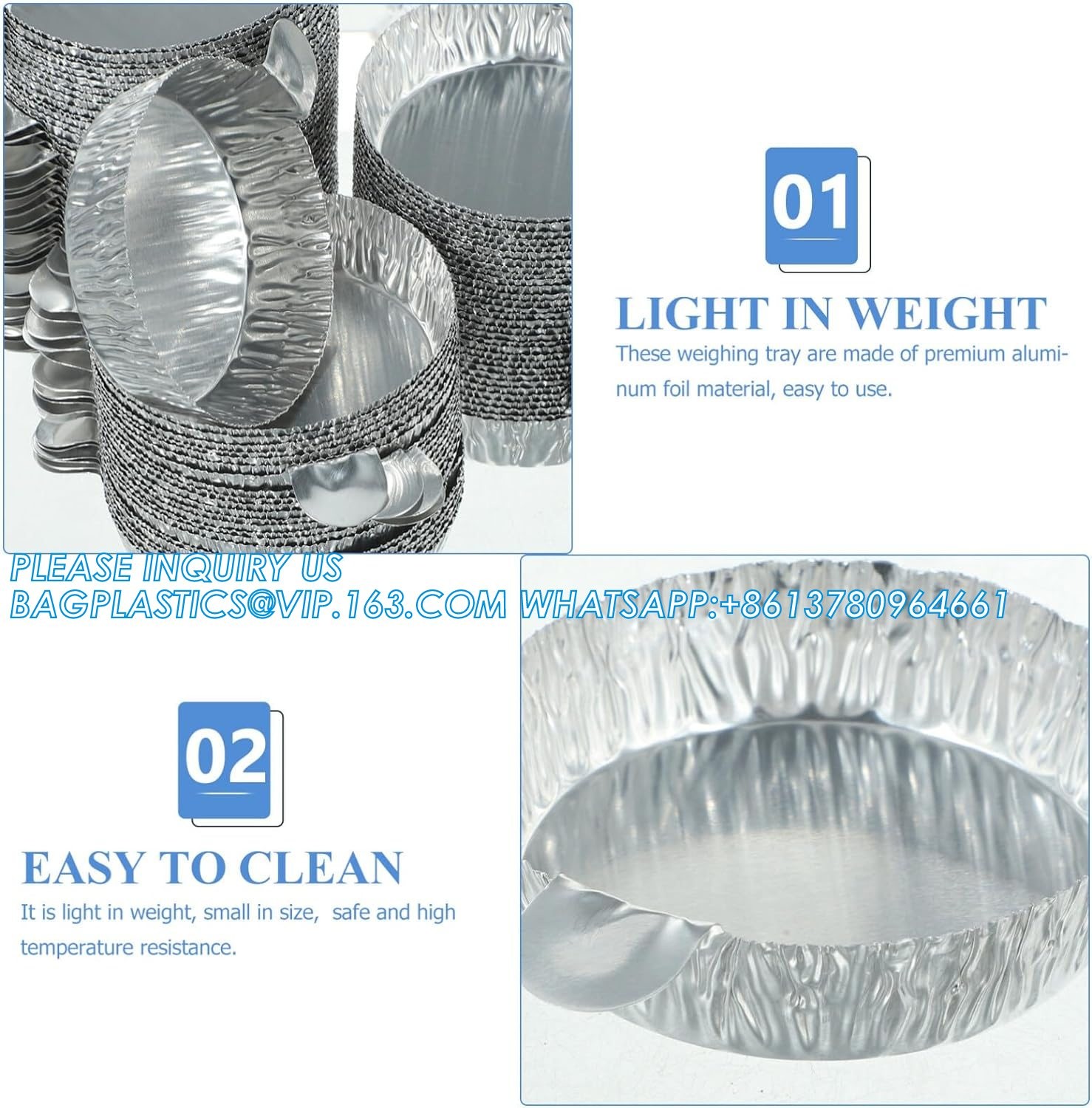 Aluminum Weighing Boats Liquid Mixing Foil Trays Aluminum Weighing Pan Foil Reusable Chemistry Weighing Pan for Lab