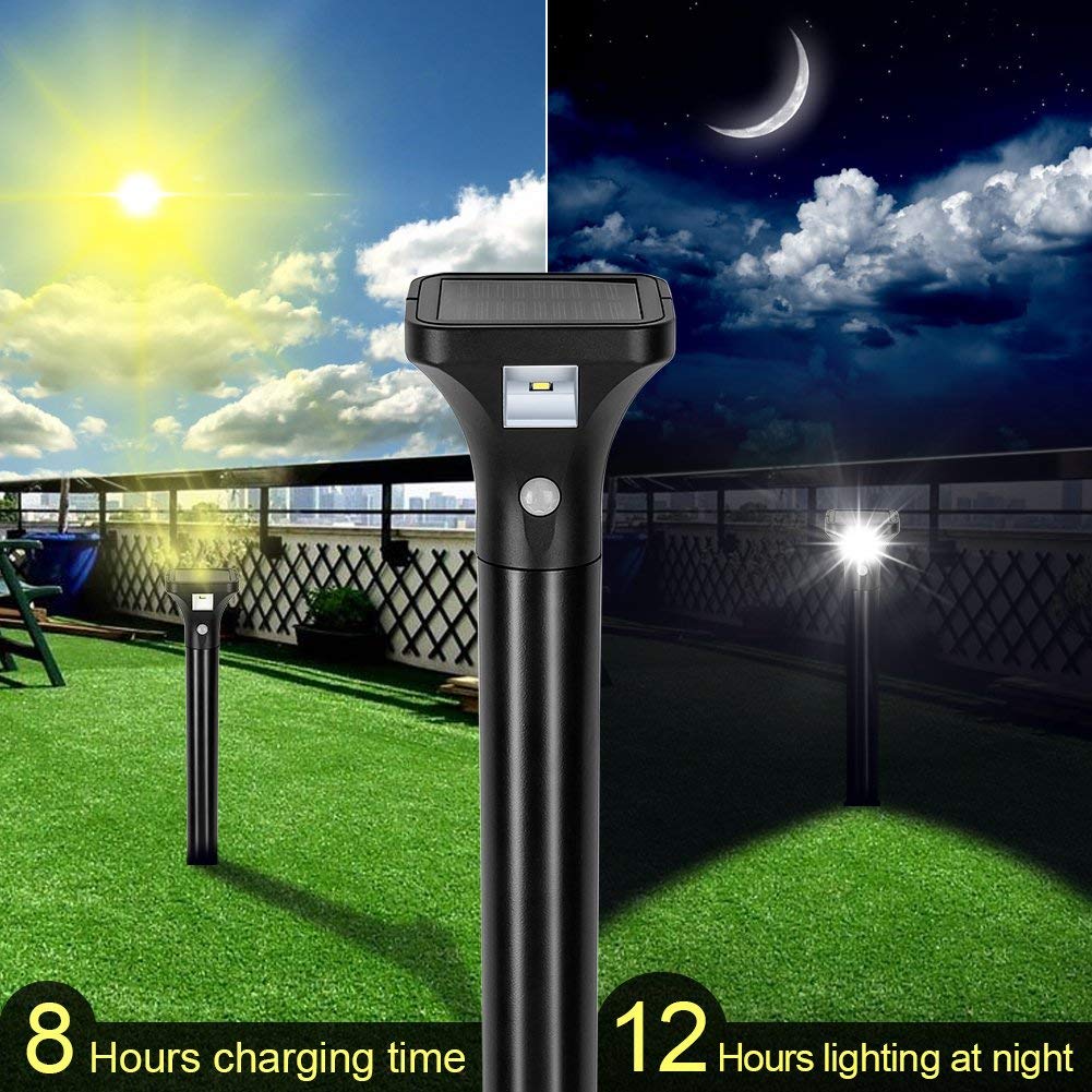 IP65 Waterproof 5000K Solar Garden Path Lights / 3.7v 30 Lumen Solar Path Lights