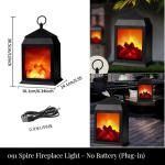 Plastic Oil Lamp Battery Operated Touch Flame Fireplace Light for 2 Color Print