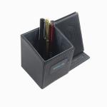 Reusable Wireless Phone Charger Pen Holder , Multiscene Leather Pencil Cup