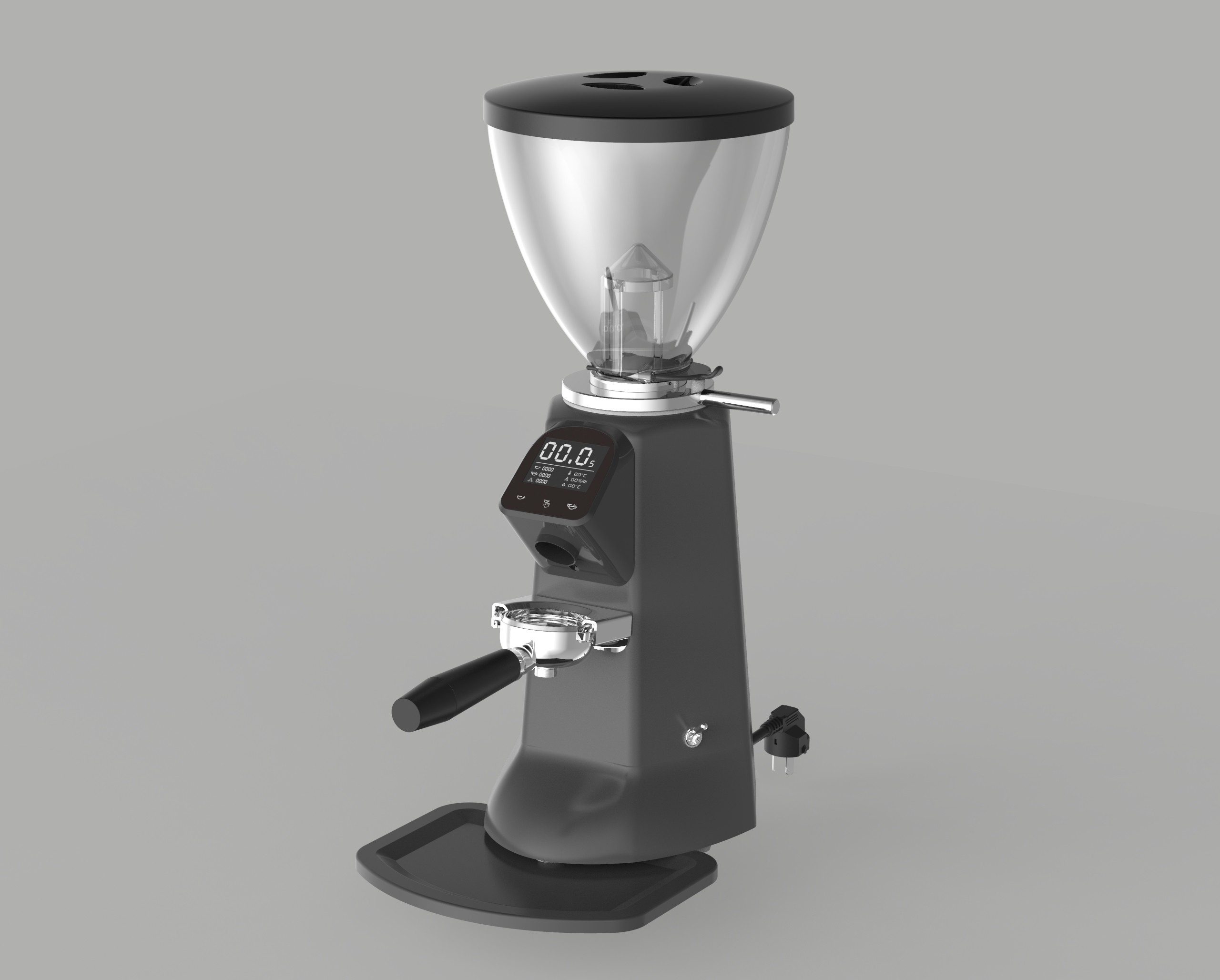 Adjustable Touchscreen Electric Coffee Bean Grinder Machine 1400r/min