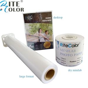 Quality Inkjet RC Glossy Photo Paper Luster Paper Roll For Canon / Epson Digital Printing wholesale