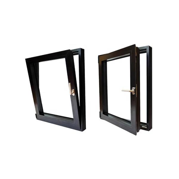 Modern Aluminum Tilt And Turn Windows Customized Black Tilt And Turn Double
