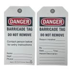 Plastic Tag Danger Barricade Tag Durable PVC for Safety Sign Tag