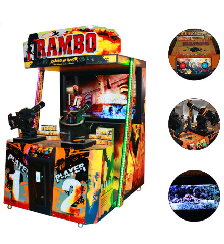 Adult Simulator Shooting Arcade Games Machines , New Rambo Stand Up Arcade Machine