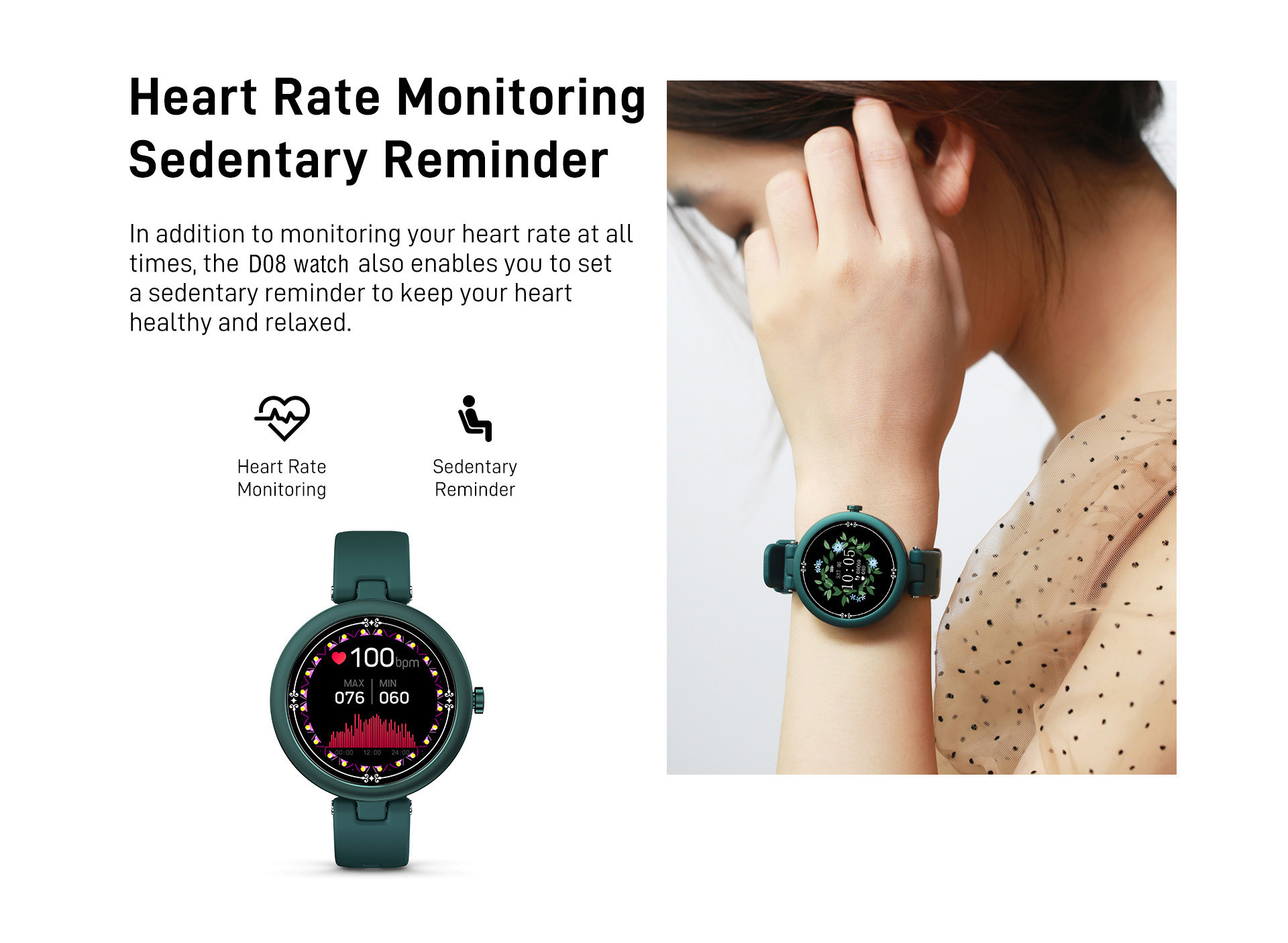 Breathing Training Sleep Monitoring Smart Wristband Watch 240*240 Pixel