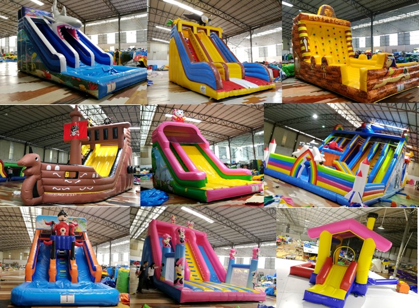 Bouncy slide inflatable fun castle infatable slide for amusement park