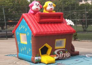 Quality Colorful Small Cute Puppy Bounce House With Anti Ruptured PVC Custom Made wholesale
