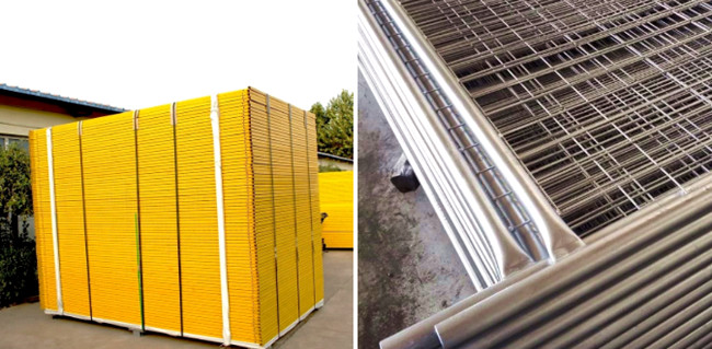 Outdoor Temporary Construction Fence Panels 6M Length PVC Coated