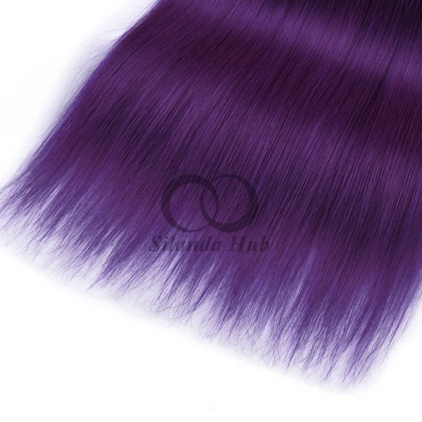 #T1B/Purple Straight Remy Human Hair Bundles Sew In Weave Bundles Brazilian Bundle Deals