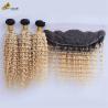 Buy cheap 1B/613 Peruvian Brazilian Human Hair Bundle With Frontal Lace Closure from wholesalers