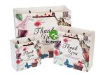 Disposable White Paper Gift Bags , CMYK Bulk Shopping Bags With Handles
