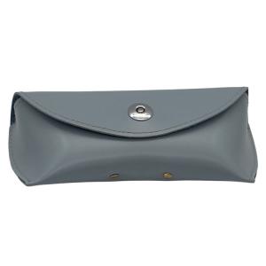 Quality Light Blue Ladies REACH Soft Leather Spectacle Cases Logo Embossing wholesale