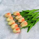 PU Tulip Plastic Flower Soft Decoration Indoor And Outdoor Silk Flowers Colorful