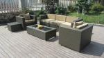 Outdoor Rattan Sofa For Pool , Modern Garden Table And Chairs