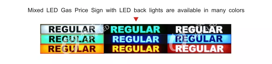 Outdoor 27 Inch 8.889 10 LED Gas Sign GSM Communication IP65 Waterproof Level