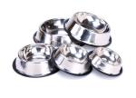1000ml Non Slip Stainless Steel Dog Bowls Pet 5.5cm Sliver Metal