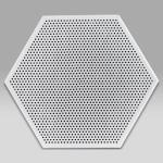 1100 Aluminum Metal Ceiling Hexagon Ceiling Panels 404mm Clip In