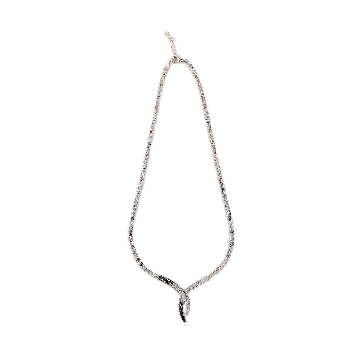 925 With Sterling Silver Greek Unique Pattern Designs Bule Opal Meander Round Necklace