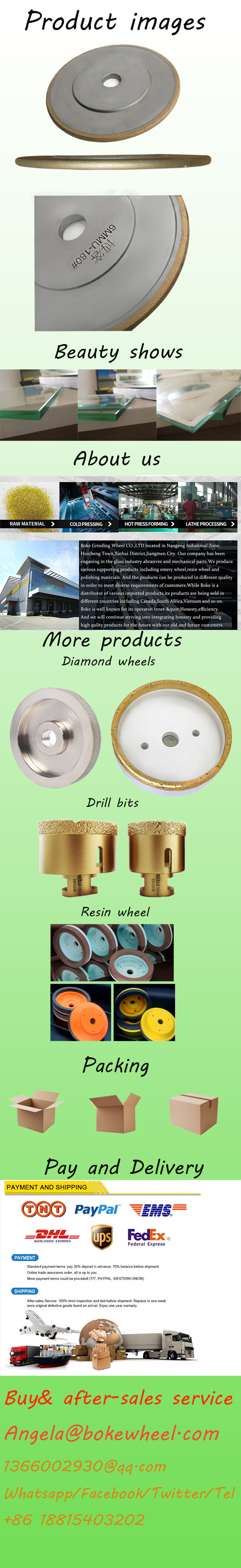 Diamond grinding wheel for glass processing high quality factory price glass edging diamond engraving grinding wheel