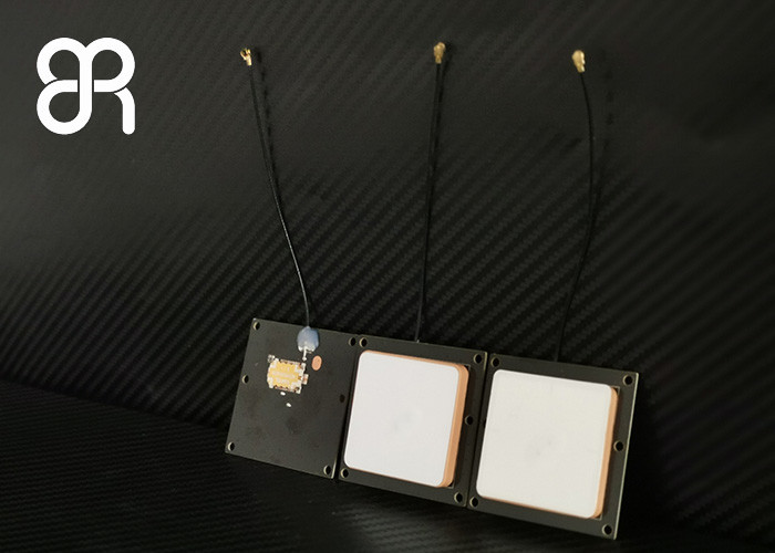 White Color Rfid Reader Antenna , Circular Polarization Ceramic Handset Antenna