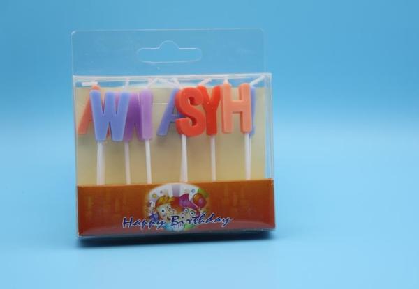 Multi Colored Personalised Letter Birthday Candles For Cakes Decoration Eco