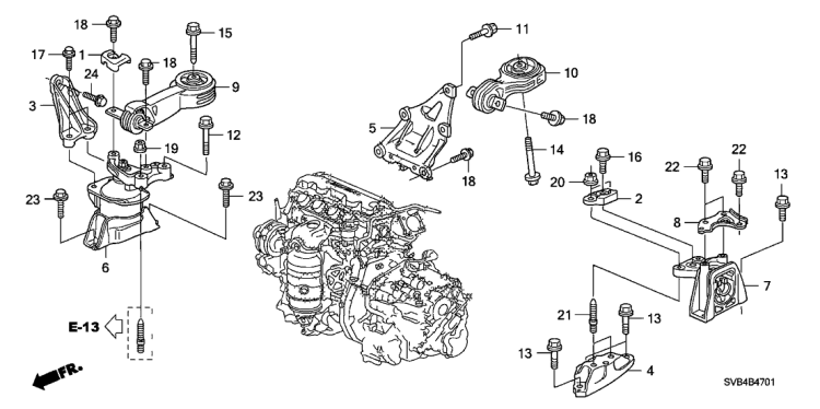 Automatic Transmission Mount Fit For HONDA CIVIC 50850SNAA82