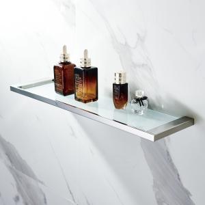 Quality Kid Friendly Wall Mounted Glass Shelf With Metal Polished Finishing Stinless Steel 304 wholesale