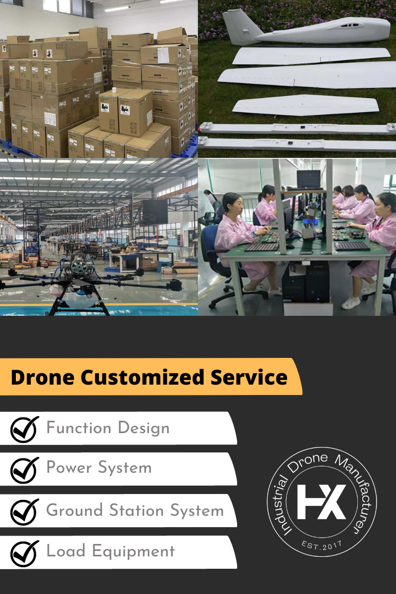 PTZ Gimbal Camera Gasoline Hybrid VTOL Drone For Surveying Mapping Load 5KG Thermal Pod HX360L