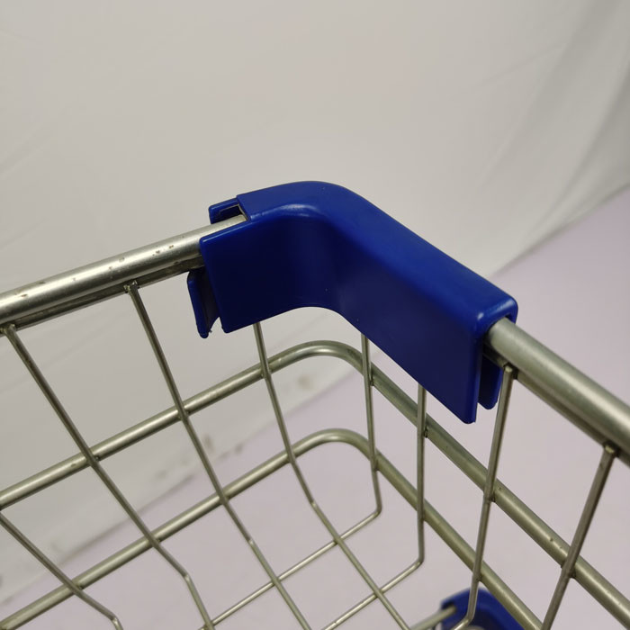 Public Service Shopping Basket Trolley Q195 Steel Double Basket Cart