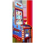 Coin Operated Dropping Ball Lottery Ticket Redemption Machine For Prize