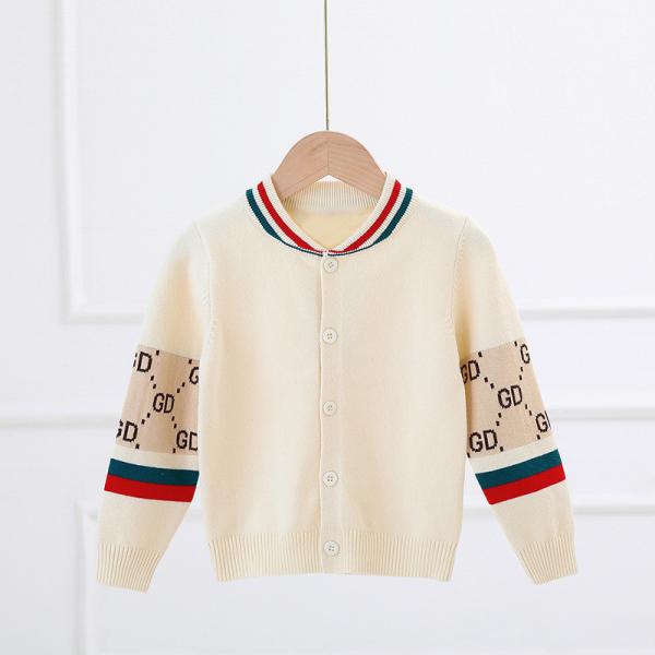 2023 new boys fall winter double viscose cotton sweater cartoon baby children