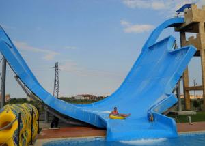 Quality Holiday Resort Fiberglass Water Slide 12 M Platform Height 18.5 KW Power wholesale