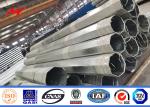 33kv 60ft Electric Suspension Poles Hot Dip Galvanized Surface Treatment