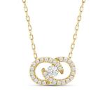 Lab Grown Diamond Necklace Jewelry Type 18K 14K 10K Solid Gold Clarity CVD Round