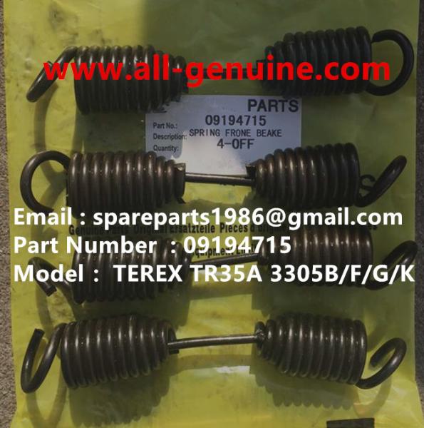 09194715 SPRING FRONT BRAKE OF TEREX NHL SANY TR35A 3303 3305 3307 TR50 TR60